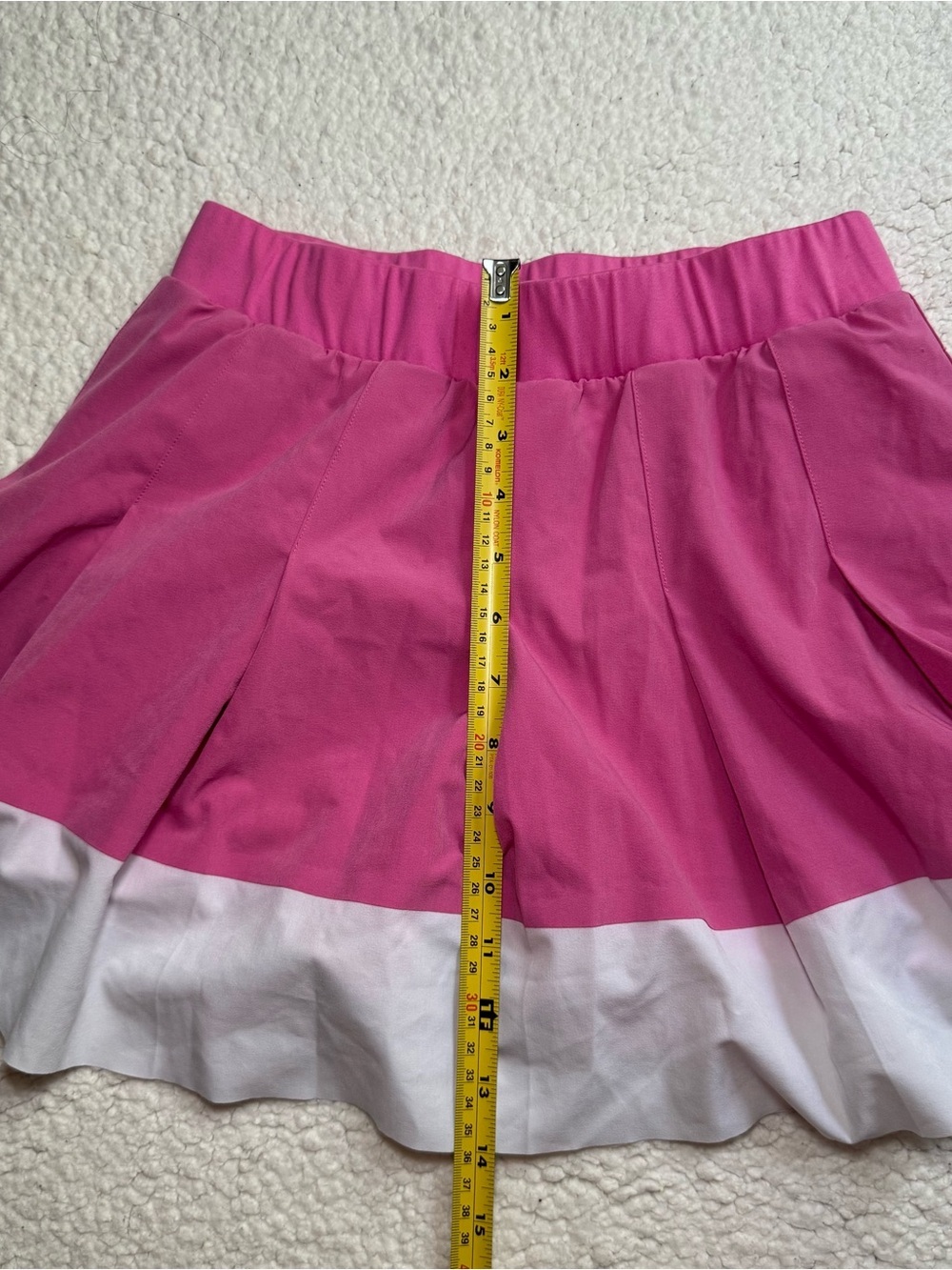 VARLEY Chase Mid Rise Tennis Skirt Skort Pink White Size Small - Picture 5 of 10